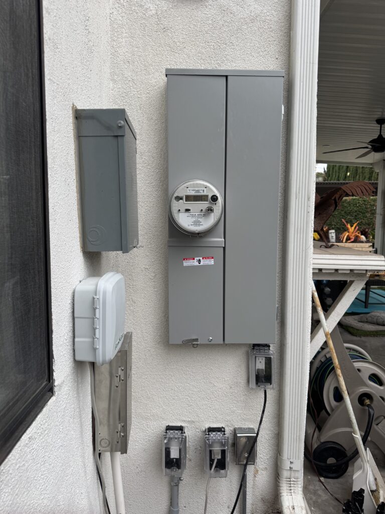 Electrical panel installation by Moore Power Solutions